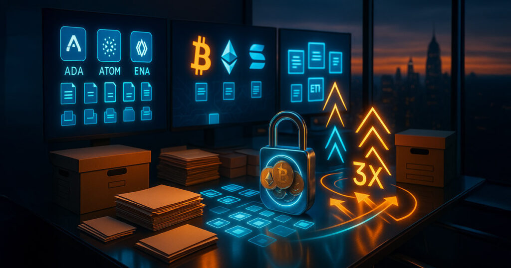 REX-Osprey and Defiance file 27 crypto ETFs, including staking and 3x leverage